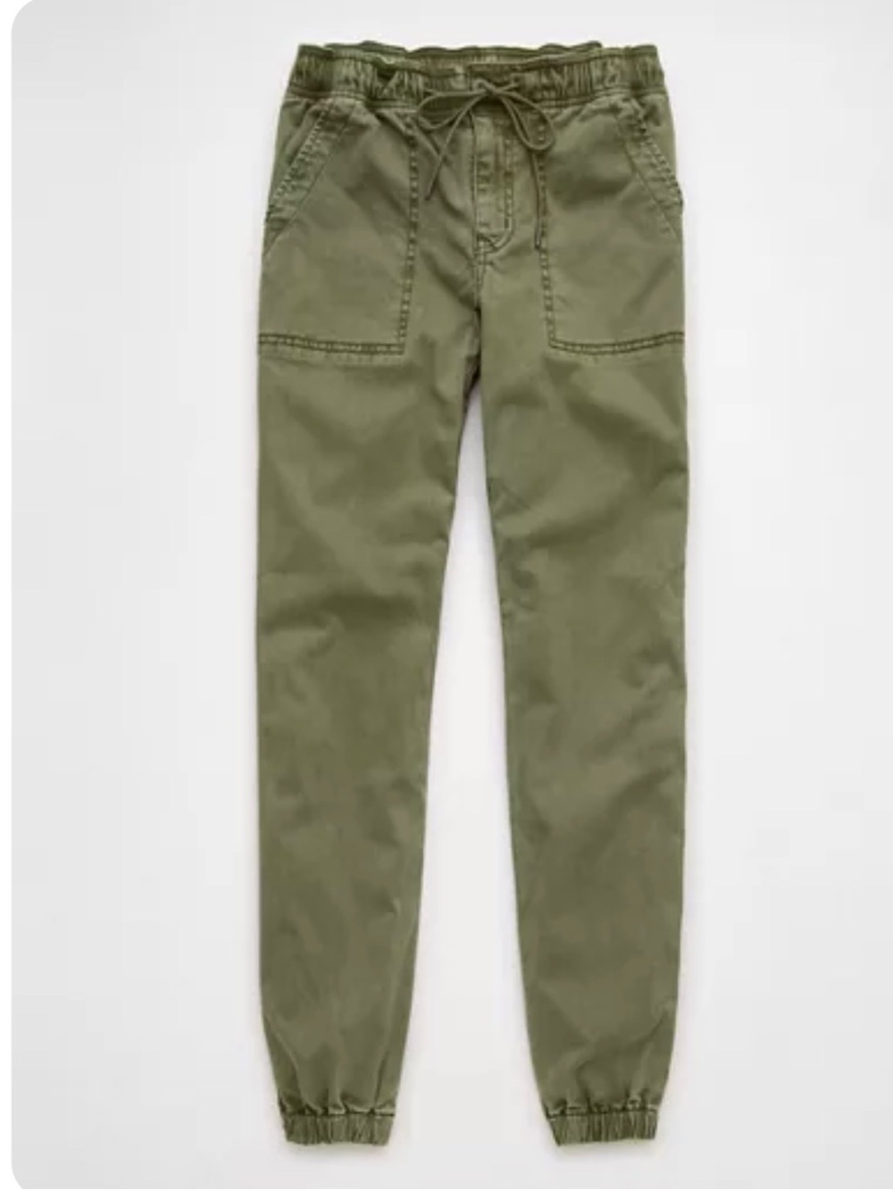 Women’s Olive Drawstring Jogger Pants